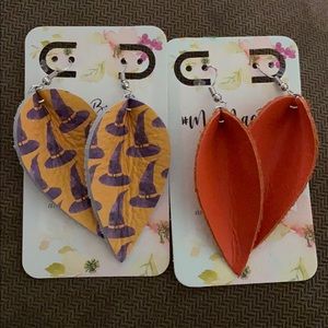 *NEW* Genuine Leather Leaf Earring Fall Bundle